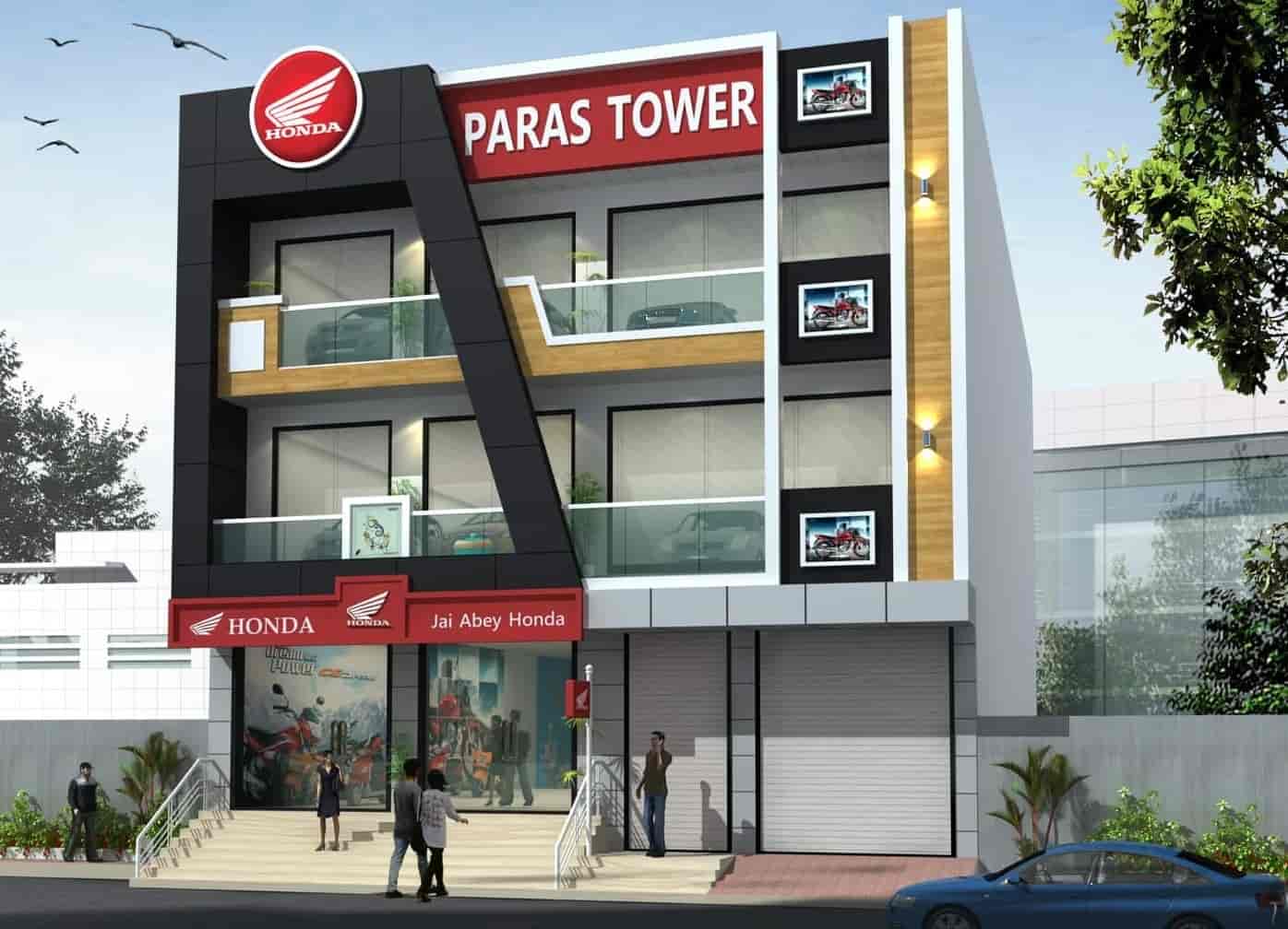 honda showroom behror alwar design interor building